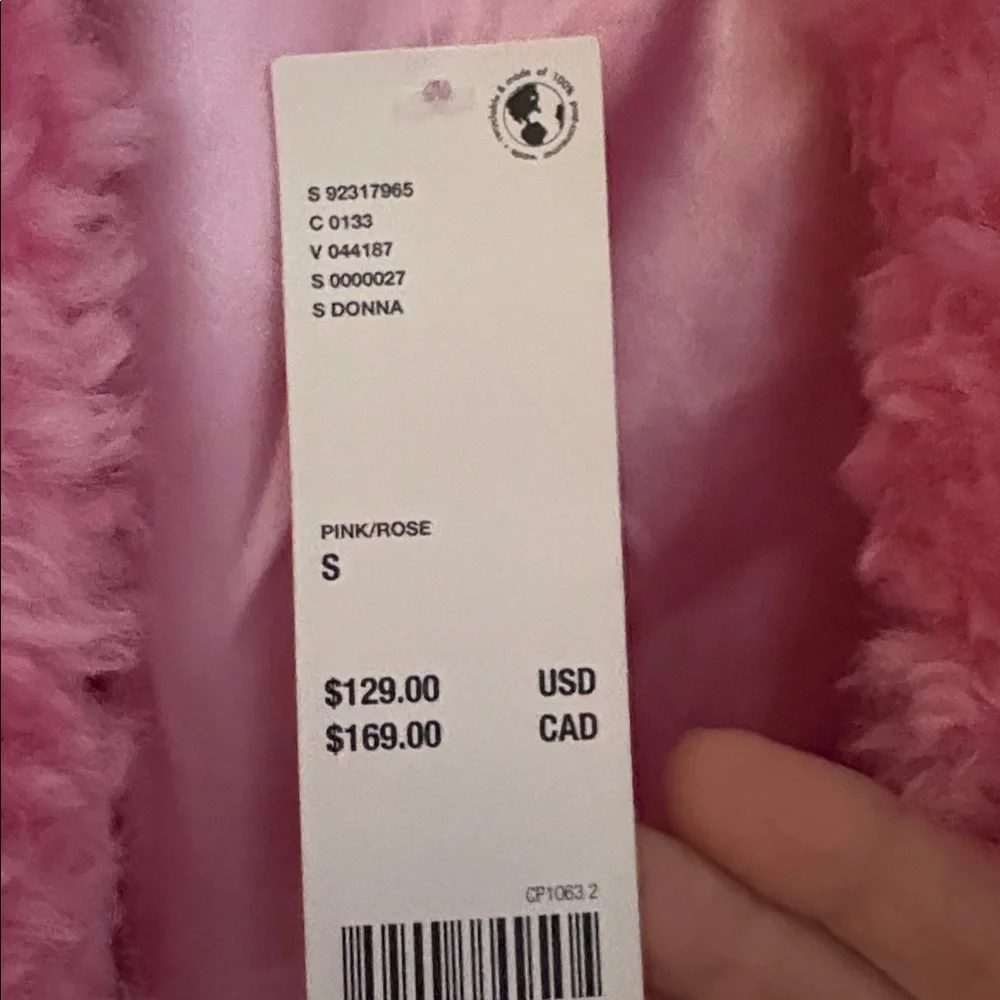 Urban Outfitters Kimchi Blue Pink Teddy Bear Faux Fur Jacket - Picture 4 of 7